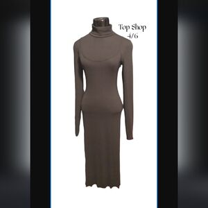 Topshop Black Long Sleeve Dress